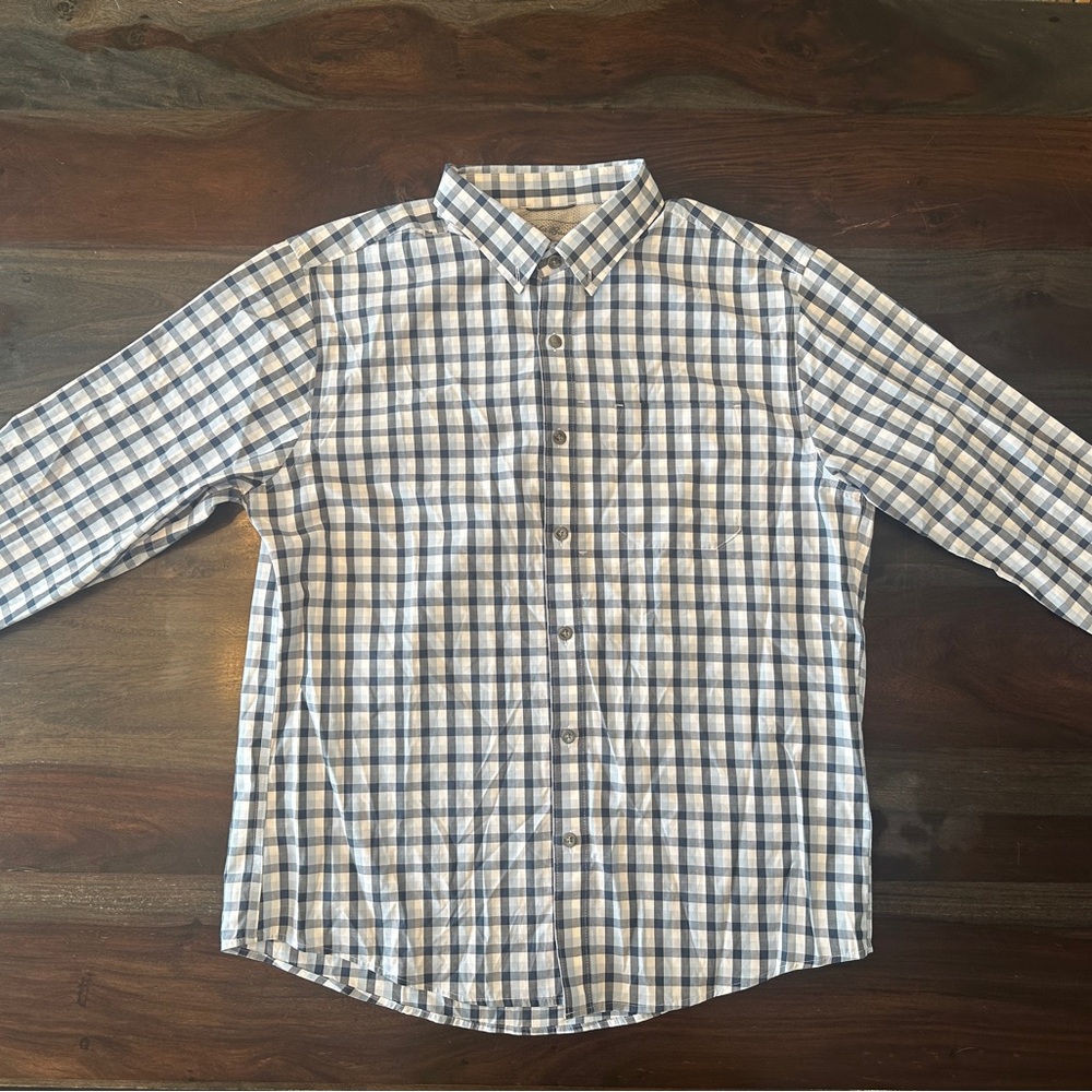 Eddie Bauer Blue and White Dress Shirt